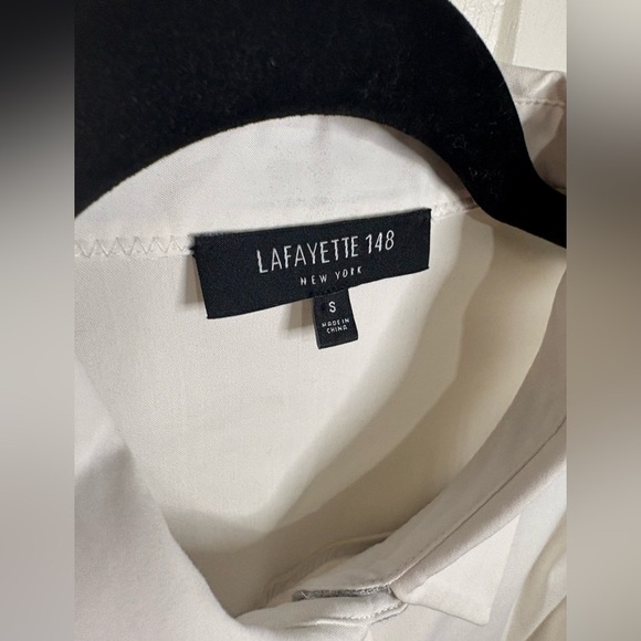 Lafayette 148 “Linley” Stretch Button-Up Shirt – White – Size Small - Picture 6 of 12